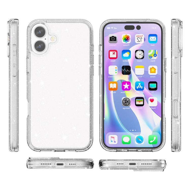 Custodia per telefono antiurto Terminator con glitter in polvere, For iPhone 17, For iPhone Air
