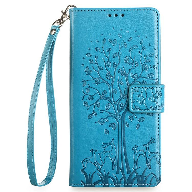 Custodia per telefono in pelle con motivo albero e cervo in rilievo, For Samsung Galaxy S26+ 5G, For Samsung Galaxy S26 Ultra 5G, For Samsung Galaxy S26 5G, For Samsung Galaxy S25 5G