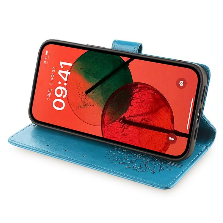 Custodia per telefono in pelle con motivo albero e cervo in rilievo, For Samsung Galaxy S26+ 5G, For Samsung Galaxy S26 Ultra 5G, For Samsung Galaxy S26 5G, For Samsung Galaxy S25 5G