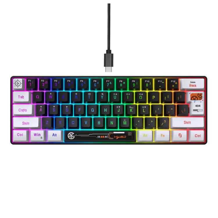 Tastiera cablata gaming HXSJ V700WB RGB 61 tasti