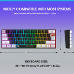 Tastiera cablata gaming HXSJ V700WB RGB 61 tasti