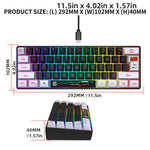 Tastiera cablata gaming HXSJ V700WB RGB 61 tasti