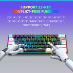 Tastiera cablata gaming HXSJ V700WB RGB 61 tasti