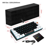 Tastiera cablata gaming HXSJ V700WB RGB 61 tasti