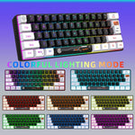 Tastiera cablata gaming HXSJ V700WB RGB 61 tasti