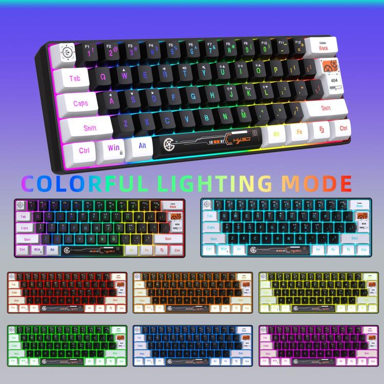 Tastiera cablata gaming HXSJ V700WB RGB 61 tasti