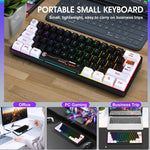 Tastiera cablata gaming HXSJ V700WB RGB 61 tasti
