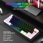 Tastiera cablata gaming HXSJ V700WB RGB 61 tasti