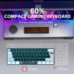 Tastiera cablata gaming HXSJ V700WB RGB 61 tasti