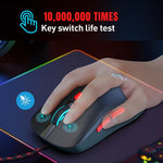 Mouse cablato HXSJ X200 3600 DPI con luci RGB