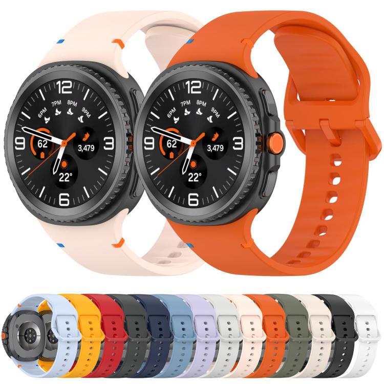 Cinturino in silicone a tinta unita con cuciture xDfind per Samsung Galaxy Watch8 Classic 46mm / Watch8 44mm / 40mm, 20mm