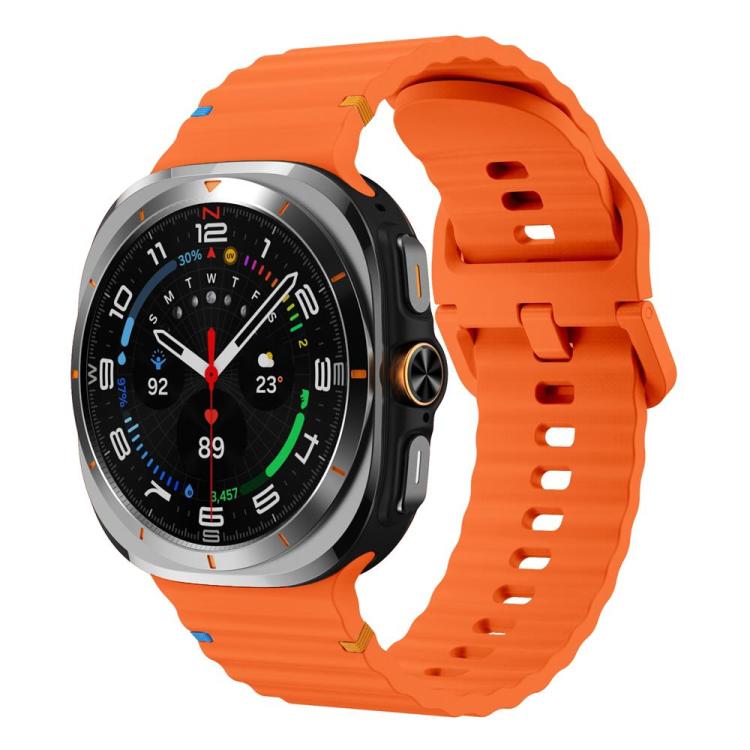 Cinturino in silicone con cuciture a grana ondulata xDfind per Samsung Galaxy Watch8 Classic 46mm / Watch8 44mm / 40mm, S, L