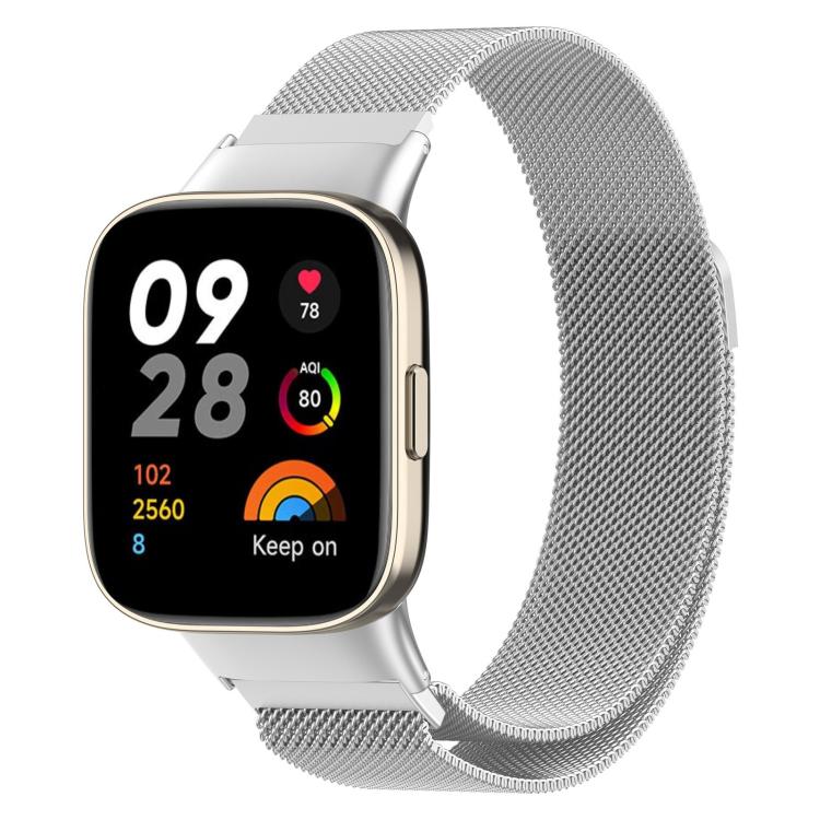 Cinturino per orologio xDfind Milanese in maglia metallica magnetica., For Redmi Watch 3