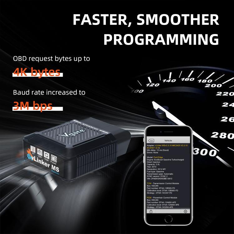 Scanner OBD2 Bluetooth Vgate vLinker MS 12V/24V