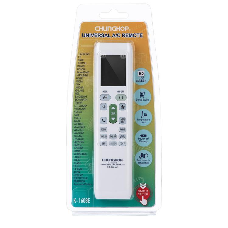 Telecomando universale per condizionatore d'aria CHUNGHOP K-1608E, K-1608E