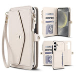 Portafoglio multifunzionale con custodia per telefono in pelle rimovibile e cordino., For Samsung Galaxy S24 Ultra 5G, For Samsung Galaxy S24+ 5G, For Samsung Galaxy S24 5G, For Samsung Galaxy S23 Ultra 5G