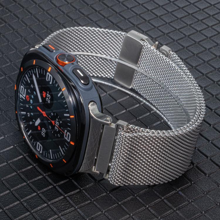 Cinturino per orologio in acciaio al titanio con fibbia milanese a forma di ombrello., For Samsung Galaxy Watch Ultra / Ultra 2025, For Samsung Galaxy Watch8 / Watch8 Classic
