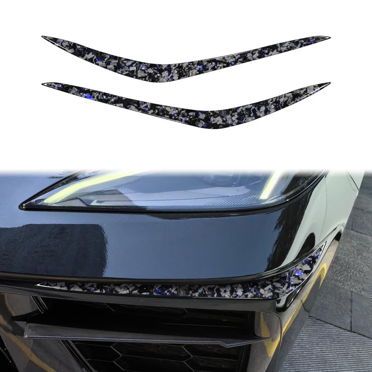 Set 2 adesivi angolari paraurti in fibra di carbonio Chevrolet C8