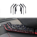 Set 6 adesivi fibra carbonio dorata per Chevrolet Corvette C8