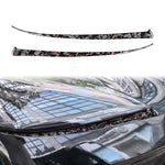 Set 2 adesivi fibra di carbonio con lamina dorata Chevrolet C8