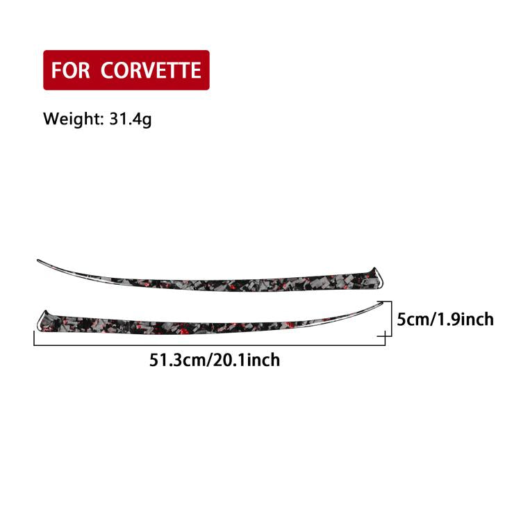 Set 2 adesivi fibra di carbonio con lamina dorata Chevrolet C8