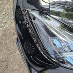 Set 2 adesivi fibra di carbonio con lamina dorata Chevrolet C8