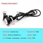 Luce LED Eagle Eye 23mm 6 LED SMD-5730 bianco per moto