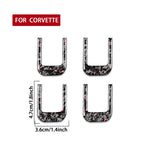 Set 4 adesivi fibra di carbonio dorata per Chevrolet Corvette C8