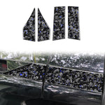Set 4 adesivi laterali fibra carbonio dorata per Chevrolet Corvet
