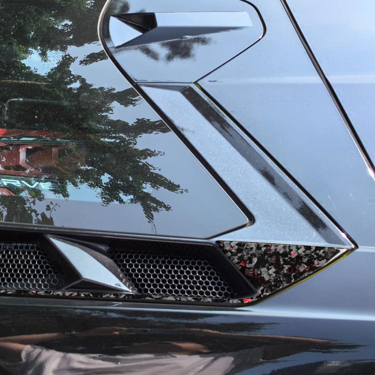 Set 4 adesivi fibra di carbonio dorata per Chevrolet Corvette C8