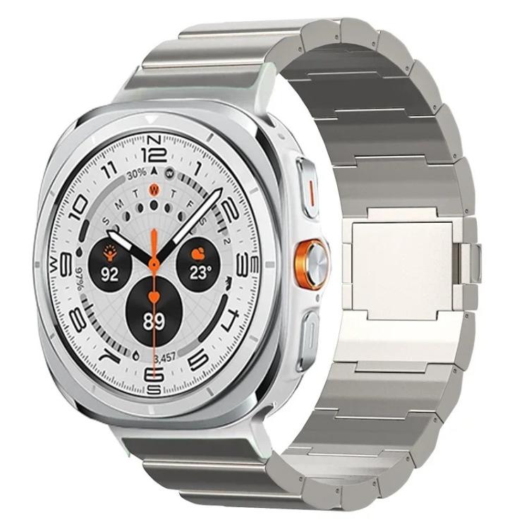 Cinturino per orologio in lega di titanio con fibbia magnetica a una perlina, For Samsung Galaxy Watch Ultra / Ultra 2025, For Samsung Galaxy Watch8 / Watch8 Classic