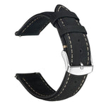 Cinturino per orologio xDfind Retro Crazy Horse Texture in pelle con motivo a cavallo incrociato, 20mm, 22mm
