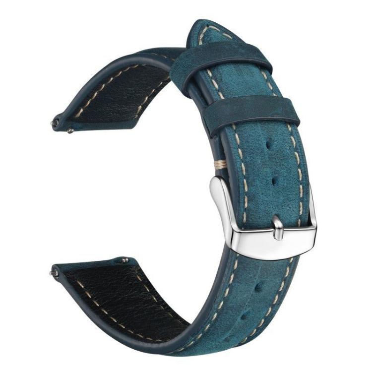 Cinturino per orologio xDfind Retro Crazy Horse Texture in pelle con motivo a cavallo incrociato, 20mm, 22mm