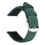 Cinturino per orologio xDfind Retro Crazy Horse Texture in pelle con motivo a cavallo incrociato, 20mm, 22mm