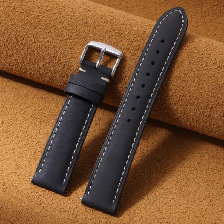 Cinturino per orologio xDfind Retro Crazy Horse Texture in pelle con motivo a cavallo incrociato, 24mm for Suunto 9 / 9 Baro / D5 / Core / 7, 14mm, 18mm