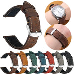 Cinturino per orologio xDfind Retro Crazy Horse Texture in pelle con motivo a cavallo incrociato, 20mm, 22mm