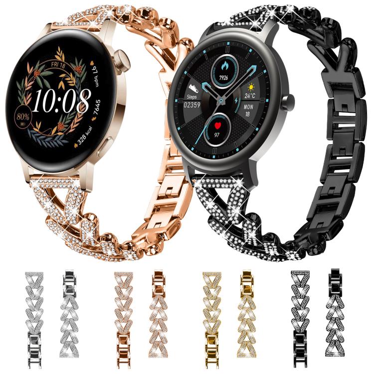 Cinturino per orologio xDfind Small Twist in metallo con diamanti, 20mm For COROS APEX 2 42mm / PACE 2, 20mm For Huawei Watch GT4 / GT3 / GT2, 20mm For Amazfit Bip U / Bip Lite / Bip 3 Pro, 20mm For Amazfit GTS4 Mini/3/2 /2e/2 Mini                     ...