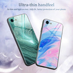 Custodia vetro marmorizzato per iPhone SE 2022, SE 2020, 8, 7, X