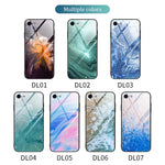 Custodia vetro marmorizzato per iPhone SE 2022, SE 2020, 8, 7, X