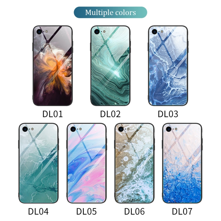 Custodia vetro marmorizzato per iPhone SE 2022, SE 2020, 8, 7, X
