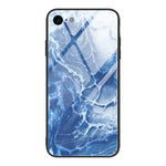Custodia vetro marmorizzato per iPhone SE 2022, SE 2020, 8, 7, X