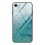 Custodia vetro marmorizzato per iPhone SE 2022, SE 2020, 8, 7, X