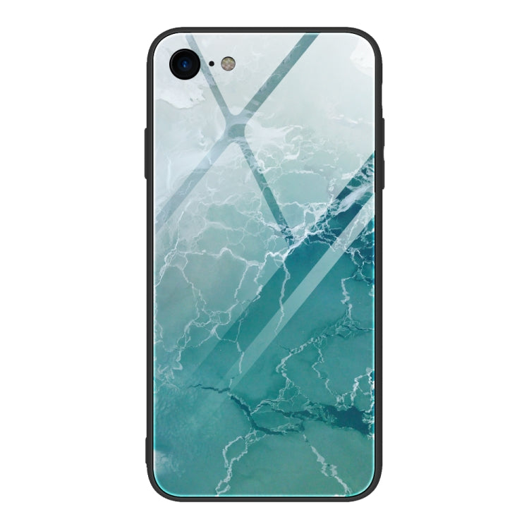 Custodia vetro marmorizzato per iPhone SE 2022, SE 2020, 8, 7, X