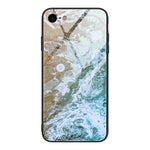 Custodia vetro marmorizzato per iPhone SE 2022, SE 2020, 8, 7, X