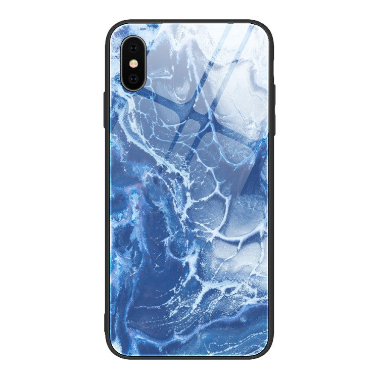 Custodia vetro marmorizzato per iPhone SE 2022, SE 2020, 8, 7, X