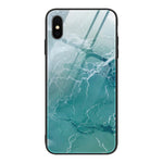 Custodia vetro marmorizzato per iPhone SE 2022, SE 2020, 8, 7, X