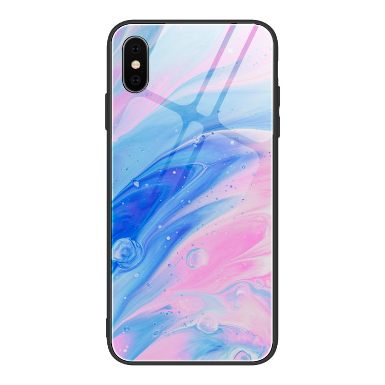 Custodia vetro marmorizzato per iPhone SE 2022, SE 2020, 8, 7, X