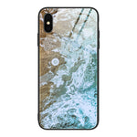 Custodia vetro marmorizzato per iPhone SE 2022, SE 2020, 8, 7, X