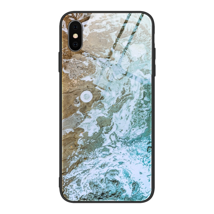 Custodia vetro marmorizzato per iPhone SE 2022, SE 2020, 8, 7, X