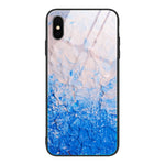 Custodia vetro marmorizzato per iPhone SE 2022, SE 2020, 8, 7, X